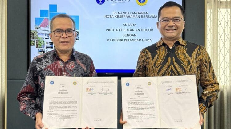 Pupuk Iskandar Muda dan IPB Jalin Kerjasama