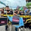 Puluhan Jurnalis Pase melakukan aksi unjuk rasa terkait RUU Penyiaran, Jumat 31 Mei 2024