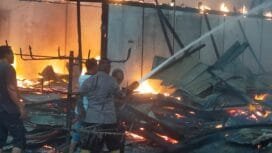 Sejumlah RUKO terbakar di Keude Blang Ara Desa Krueng Manyang, Kecamatan Kuta Makmur, Kabupaten Aceh Utara, pada hari Rabu tanggal 5 Juni 2024, sekitar pukul 18.00 WIB