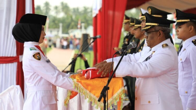 Mahyuzar Irup Upacara HUT RI ke-79 Pemkab Aceh Utara
