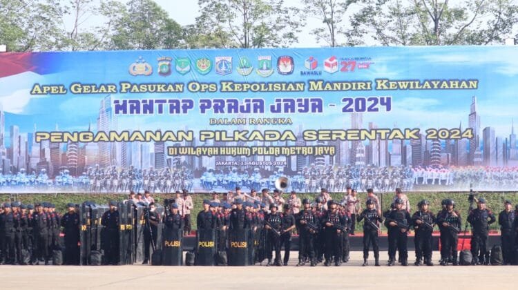 Sukseskan Pemilukada 2024, Polda Metro Jaya Menggelar Apel Gelar Pasukan Operasi Mantap Praja