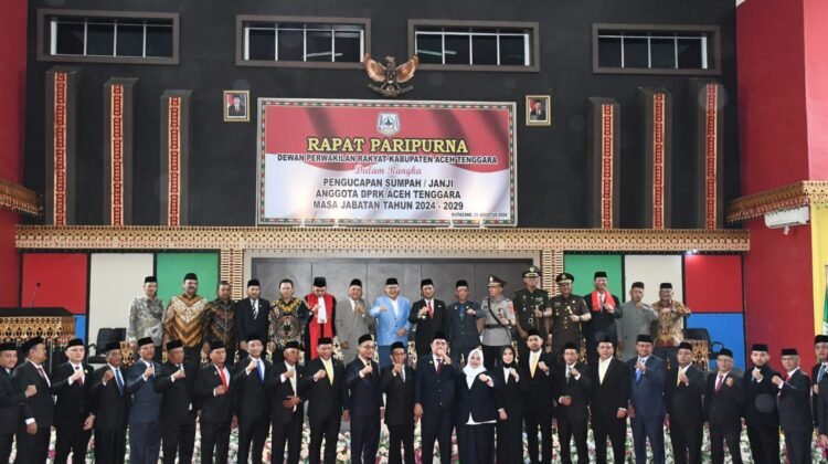 Anggota DPRK Aceh Tenggara Periode 2024-2029 Dilantik, 20 Wajah Baru dan 10 Wajah Lama 