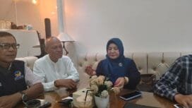 Ketua Panitia deklarasi Syahrul ST saat jumpa pers di Graha Coffee, Minggu (4/8)