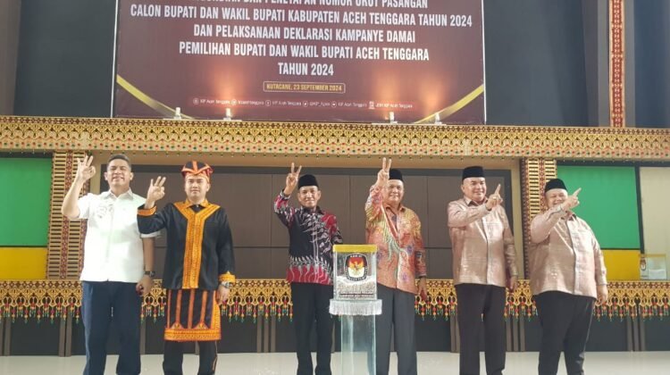 Pengundian Nomor Urut Paslon KIP Aceh Tenggara Berjalan Damai 