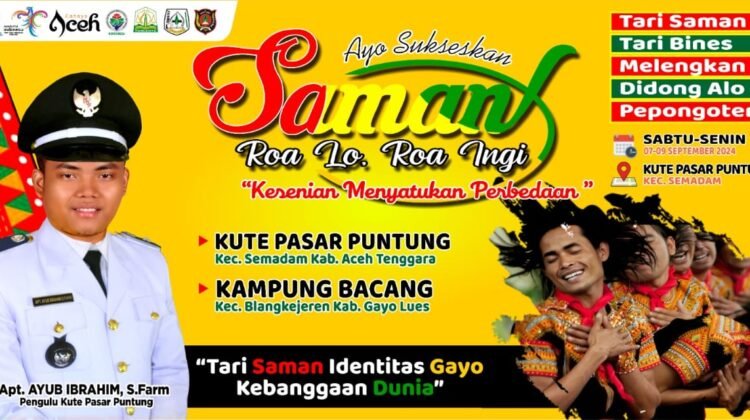 Jamuan Saman Gayo Antara Kute Pasar Puntung dan Kampung Bacang Sangat Meriah