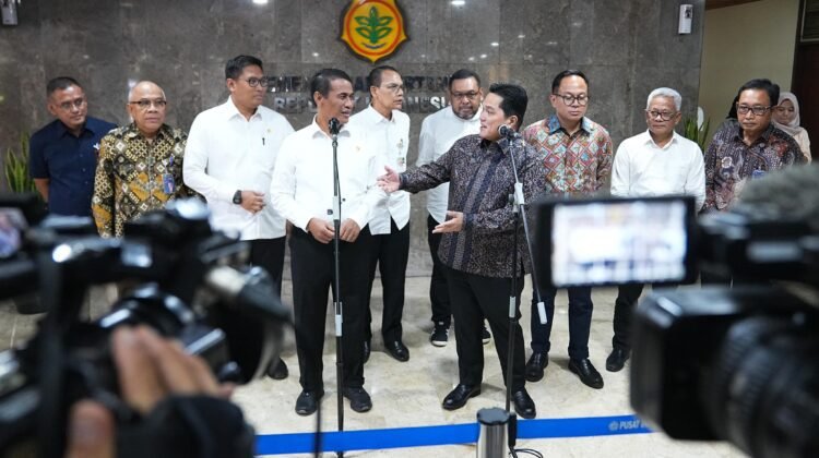 Pertemuan Mentan dan Menteri BUMN Bahas Kolaborasi Menyukseskan Target Swasembada Pangan di Masa Pemerintahan Prabowo-Gibran