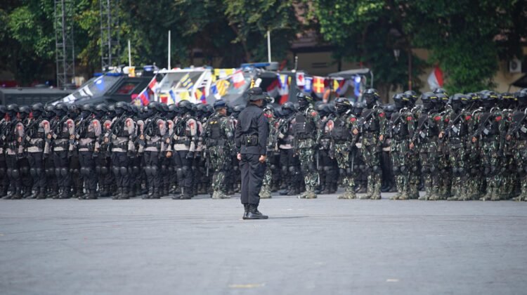 Polri Gladi Bersih Apel Gelar Pasukan Pengamanan Pelantikan Presiden