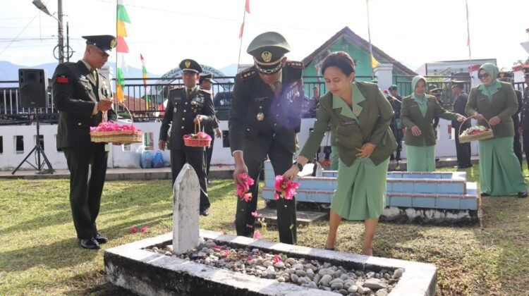 Kodim 0108/Agara Gelar Upacara Ziarah Nasional Peringatan HUT ke-79 TNI