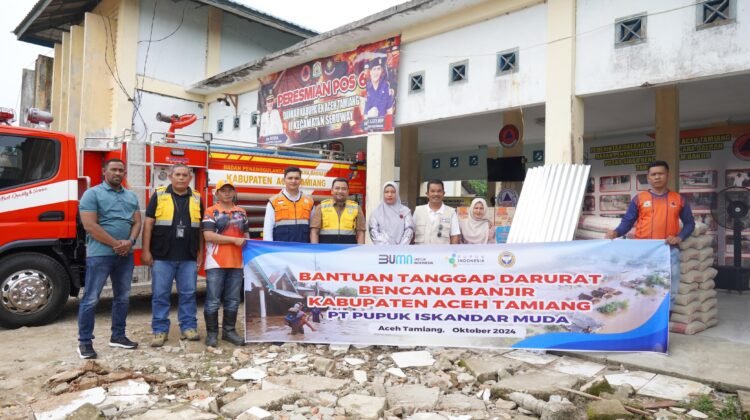 PT Pupuk Iskandar Muda Salurkan Bantuan Pemulihan Pasca Bencana