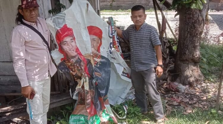Salah Satu Baliho Paslon RASA Dirusak, Minta Gakkumdu Segera Bertindak Tegas