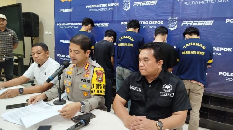 Lima Pelaku Judi Online Berhasil Diamankan Sat Reskrim Polres Metro Depok
