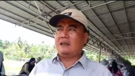 Ari Kusanto Humas PT. Global Pinang Indonesia yang juga Kepala Desa Purwodadi