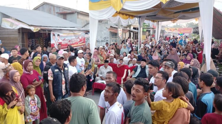 Ratusan Warga Tanjung Tiram Sambut Antusias Kunjungan BAHAGIA, Calon Bupati Batu Bara