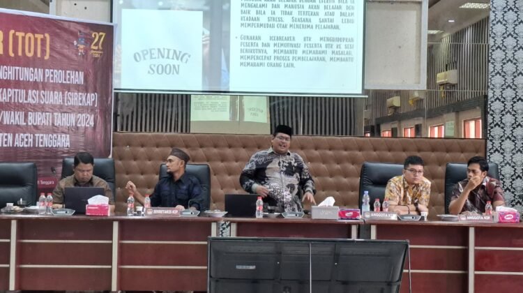 KIP Aceh Tenggara Gelar Training of Trainer kepada PPK