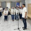 Branch Office Head BRI BO Lubuk Pakam Muhammad Maltha Agustira saat memimpin pengambilan sumpah pekerja BRI BO Lubuk Pakam pada (1/11/2024).