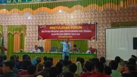 Acara Penyuluhan Hukum di MAN 1 Aceh Tenggara semua PPK dan PPS.