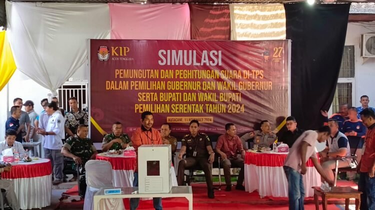 Simulasi Pemungutan dan Perhitungan Suara di KIP Aceh Tenggara