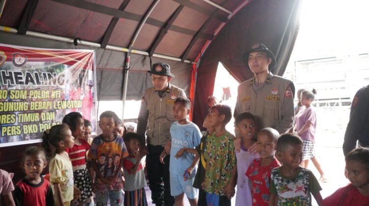 Polri Kirim Tim Pemulihan Trauma Korban Terdampak Erupsi Gunung Lewotobi