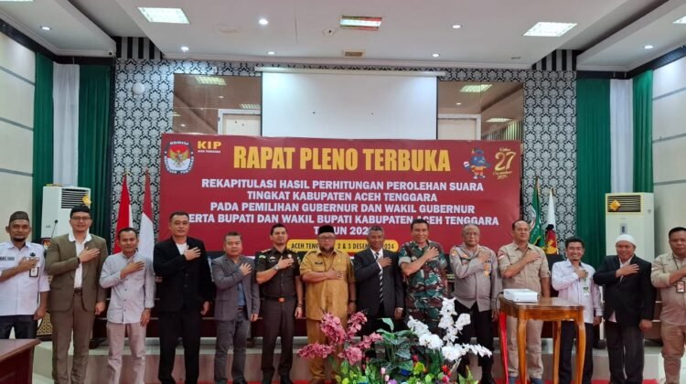 KIP Aceh Tenggara Gelar Rekapitulasi Pleno Hasil Kecamatan