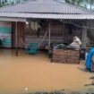 Salah Satu Rumah Warga di desa Lawe hijo terendam banjir.