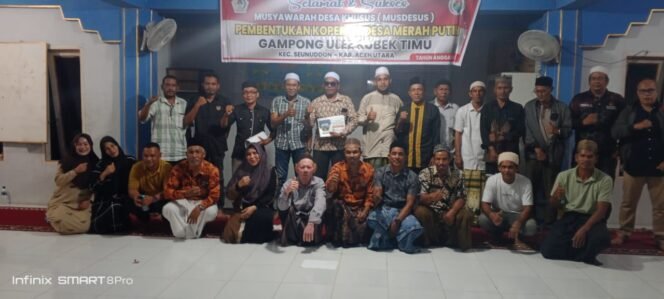 
					Berstatus Desa Mandiri di Kabupaten Aceh Utara, Ulee Rubek Timu Launcing Pembentukan Koperasi Merah Putih