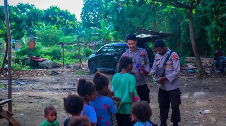 Satgas Humas Ops Damai Cartenz-2025 Gelar Kegiatan Humanis di Entrop Jayapura