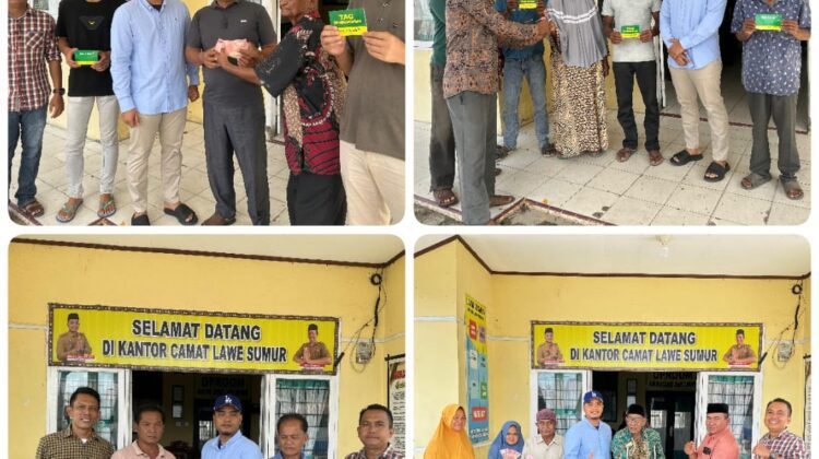 Camat Lawe Sumur Dampingi Penyaluran BLT kepada Warga Kurang Mampu