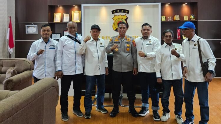 PWI Lhokseumawe Bersilaturahmi dengan Kapolres, Bahas Profesionalisme Pers dan UKW