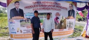 Rizki Affandi Menghadiri acara percepatan tanam untuk meningkatkan produksi gabah dalam menopang swasembada pangan. (ist)