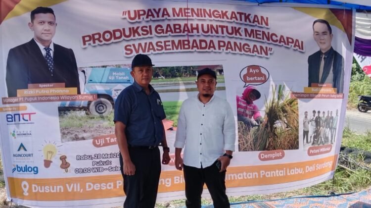 Rizki Affandi Menghadiri acara percepatan tanam untuk meningkatkan produksi gabah dalam menopang swasembada pangan. (ist)