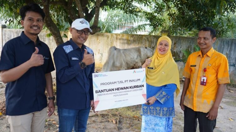 INALUM Berbagi Kebahagiaan Idul Adha 1446 H, Salurkan 47 Hewan Kurban untuk Warga Sekitar Operasional