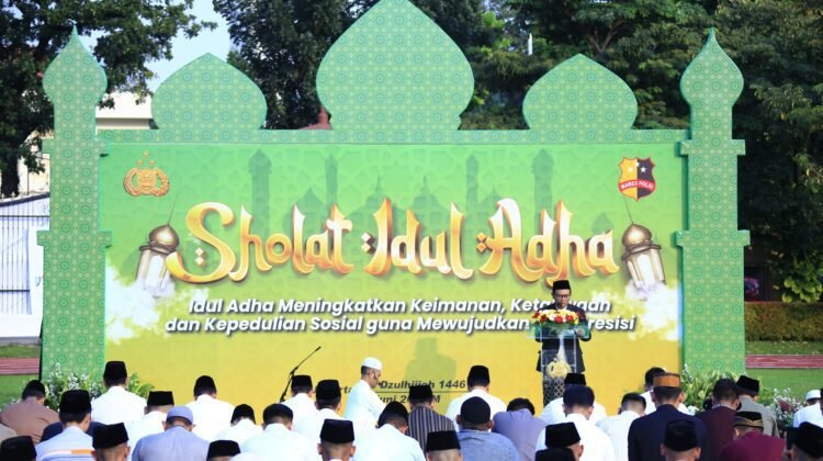 Gelar Salat Idul Adha, Jajaran Polri Tingkatkan Kepedulian Demi Persatuan