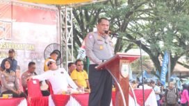 Dirlantas Polda Aceh, Kombes Pol M. Iqbal Alqudusy saat Aceh di lapangan Pemuda Aceh Tenggara
