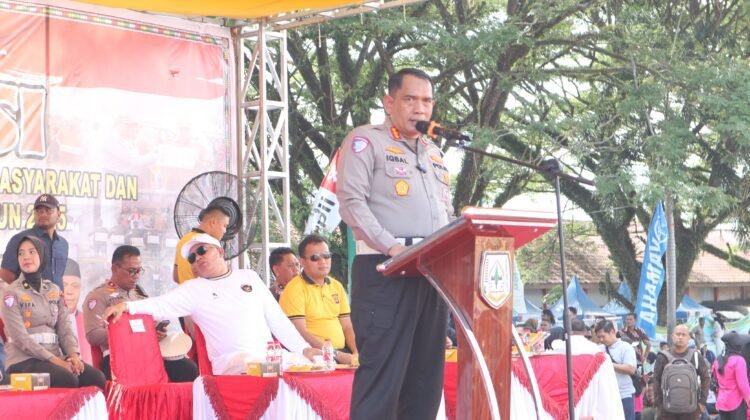  Dirlantas Polda Aceh, Kombes Pol M. Iqbal Alqudusy saat Aceh di lapangan Pemuda Aceh Tenggara