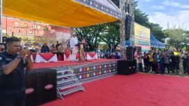 Bupati Aceh Tenggara bersama Forkopimda saat Apel upacara deklarasi Bebas Narkoba.