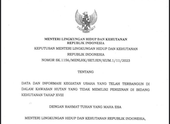 
					Menteri LHK Terbitkan Keputusan Inventarisasi Kegiatan Usaha Tanpa Izin di Kawasan Hutan