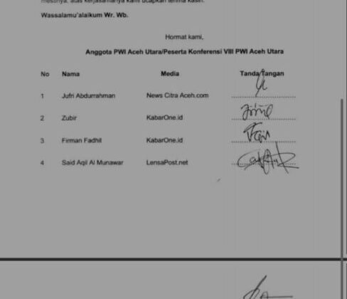 Anggota PWI Aceh Utara Layangkan Protes, Minta Abdul Halim Didiskualifikasi dari Konferensi
