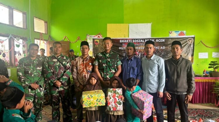 Yonkav 11/MSC Gelar Bakti Sosial dan Trauma Healing untuk Anak Korban Banjir di Bener Meriah