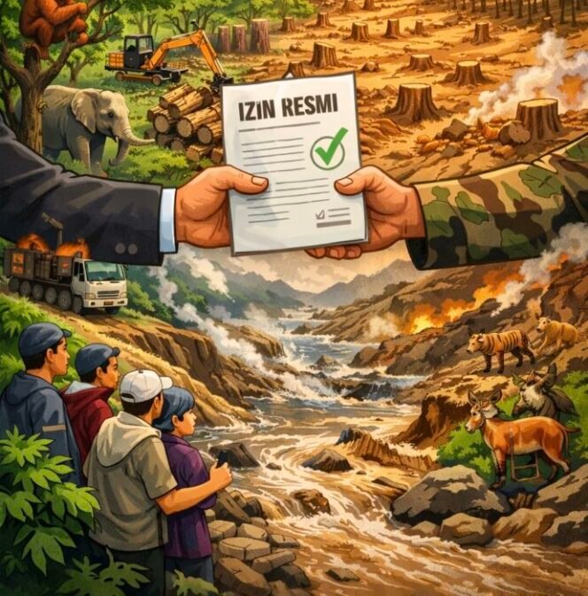 
					Puluhan Ribu Hektare Hutan Aceh Digunduli, Izin Legal Jadi Tameng?