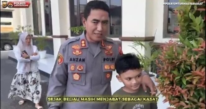 
					Momen Haru di Mapolres Lhokseumawe: Bocah Bernama Ahzan Temui Kapolres AKBP Dr. Ahzan, Nama Itu Ternyata Nazar Sang Kakek