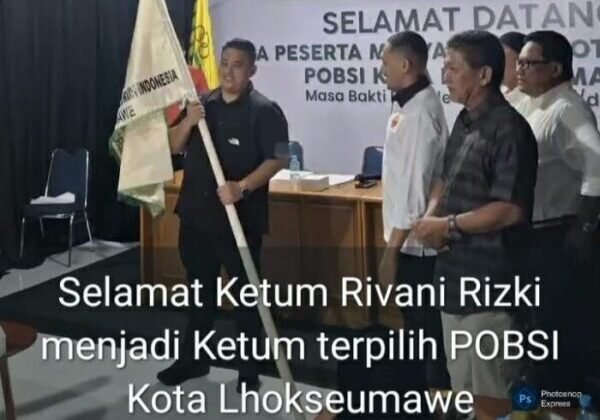 Rivani Rizki Terpilih Sebagai Ketum POBSI Kota Lhokseumawe 2026-2030