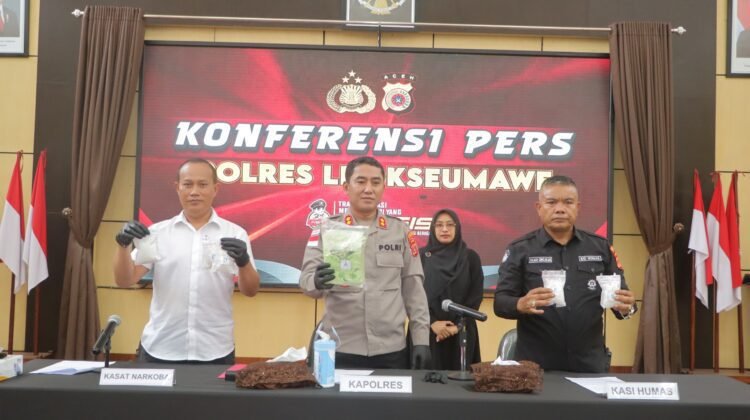 Polres Lhokseumawe Gagalkan Transaksi Sabu 1,5 Kg, Satu Pelaku Ditangkap Tiga DPO
