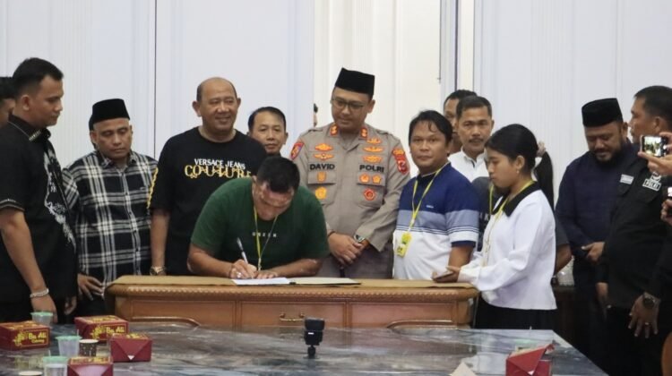 Forum Forkopimda Langkat Jadi Ruang Damai, Perselisihan Saling Lapor Disepakati Selesai Secara Musyawarah