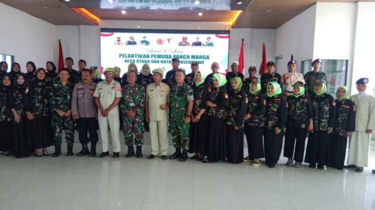 PC PPM Aceh Utara dan Lhokseumawe Versi Munas Dilantik, Kasdim Sematkan Tanda Jabatan