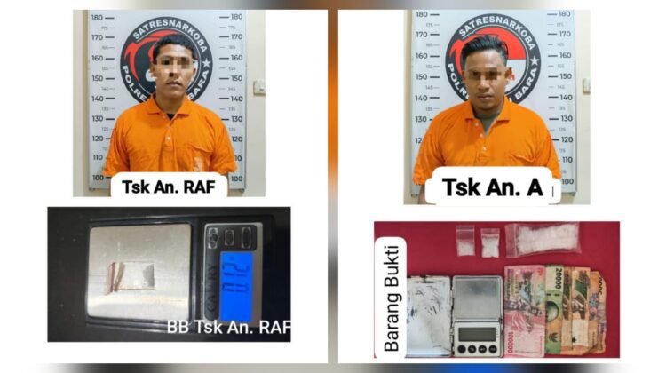Ops Antik Batu Bara Kembali Bergerak, Barang Bukti Sabu dan Timbangan Digital Diamankan