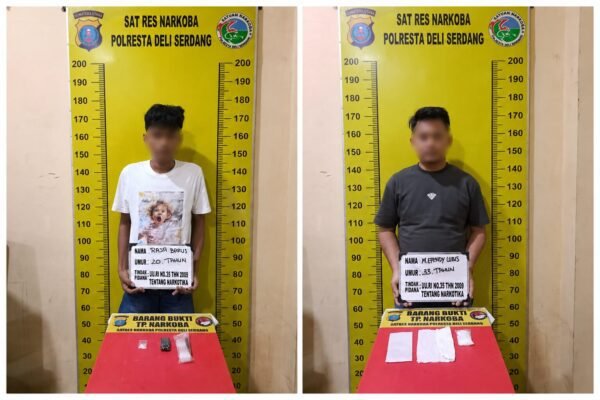 Polresta Deli Serdang Ungkap Peredaran Narkoba di Pagar Merbau, Dua Pelaku Berhasil Diamankan