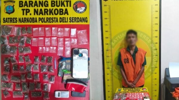 Satres Narkoba Polresta Deli Serdang Tangkap Terduga Pengedar di Batang Kuis