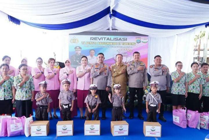 Kapolda Sumut: Revitalisasi TK Kemala Bhayangkari Tarutung Taput Bagian Peningkatan Kualitas PAUD