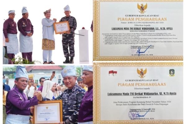 TNI AL Sabet Penghargaan Ganda Pemprov Kepri