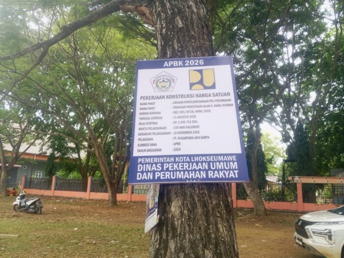 Pembangunan Trotoar di Lhokseumawe Belum Menjangkau Sejumlah Kawasan Ramai